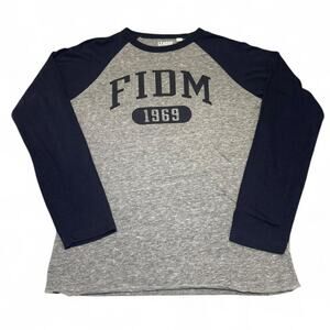 NEW LEAGUE Colleagiate Wear FIDM Vintage Raglan Baseball 3/4 Sleeve Tee - MEDIUM